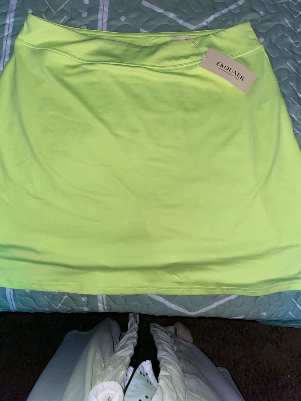 Neon Yellow Stretch Skirt